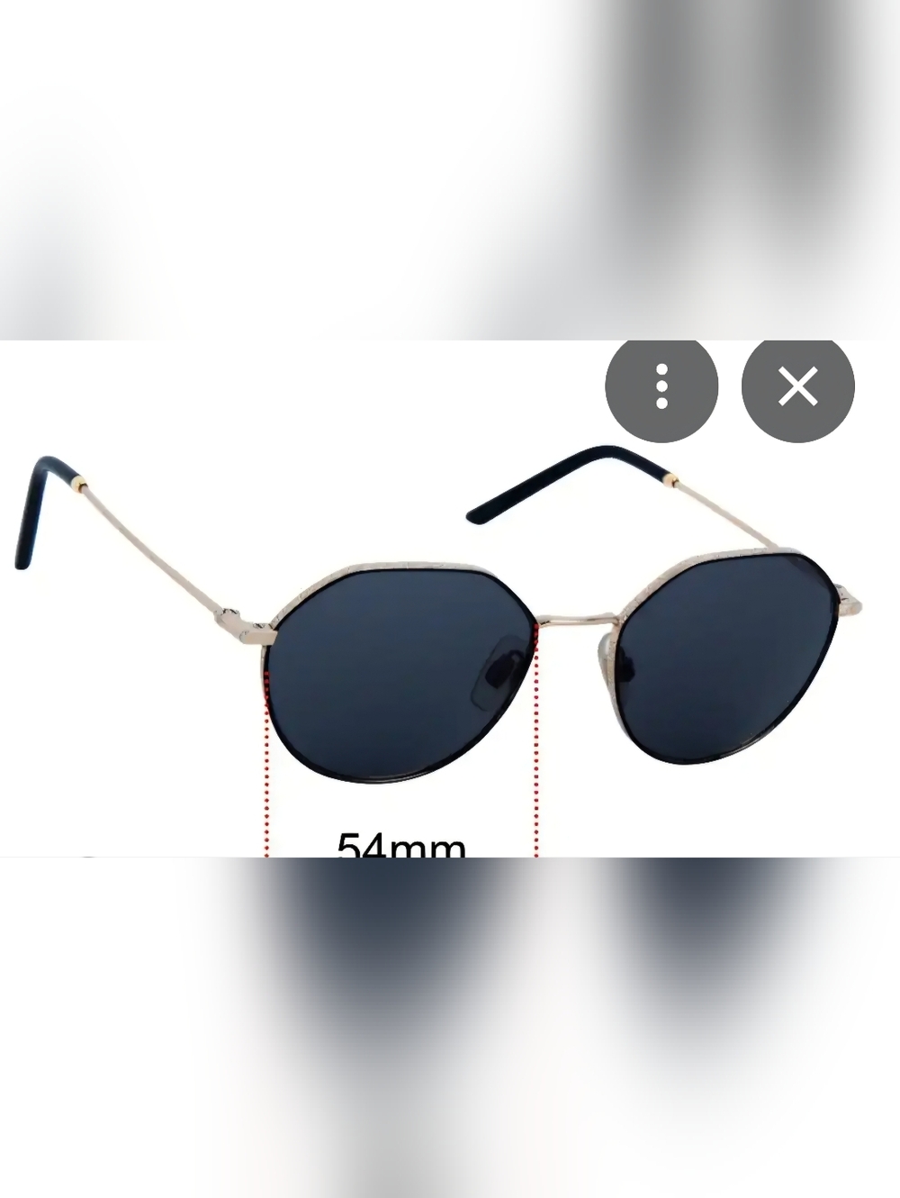 Gold Frame Sunglasses with Black Lenses
